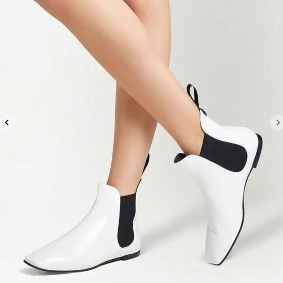 Giuseppe Zanotti Pigalle Ankle Boots Leather White NWT Size 37.5 US 7.5 - Picture 2 of 11